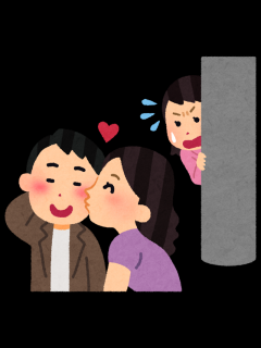 [x]浮気現場を見つけた人のイラスト（女性） | かわいいフリー素材集 いらすとや