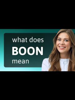[x]Boon | BOON meaning - YouTube