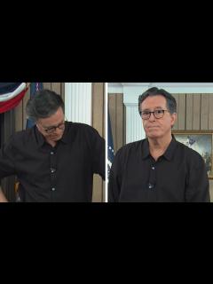 [x]Stephen Colbert Gets Visibly Emotional Over President Trump's Speech ...