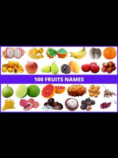 [x]100 Fruit names in English | Fruits name with picture | Learn Entry ...