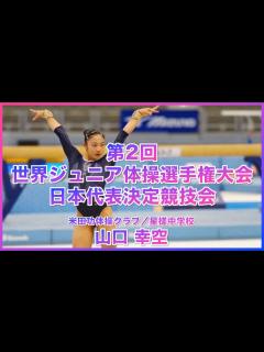 [x]【第2回 世界ジュニア体操選手権大会 日本代表決定競技会】 山口 幸空 - YouTube