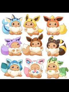 [x]イーブイ「#沢山並んだ作品かわいいから見ていって昨年11月に描いたこれとかどうでしょう個人」|チャッピー🦊🐾のイラスト