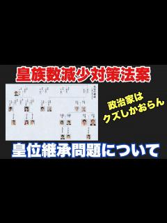 [x]皇族数減少対策法案 皇位継承問題について 政治家はクズしかおらん - YouTube