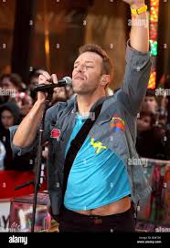 Chris Martin Coldplay performing live on the 'Today' show as part of their  Toyota Concert Series at Rockefeller Plaza New York Stock Photo - Alamy