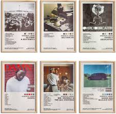 ManRule Kendrick Lamar पोस्टर 6 एल्बम कवर ...